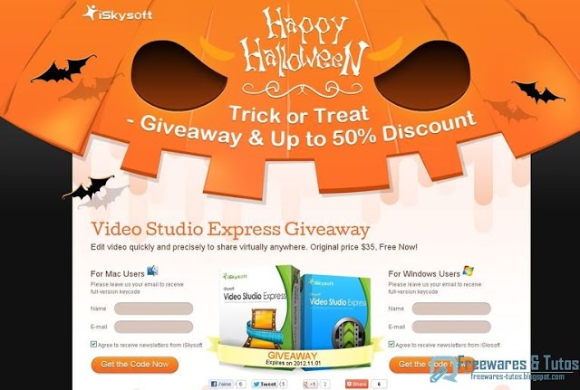 Offre promotionnelle : iSkysoft Video Studio Express gratuit !