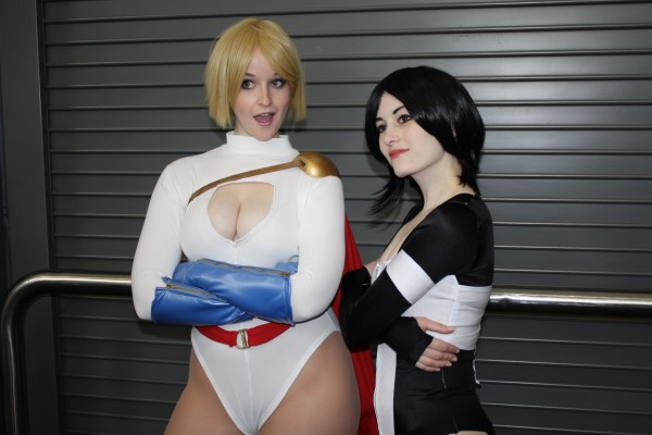 power girl breasts cosplay costume