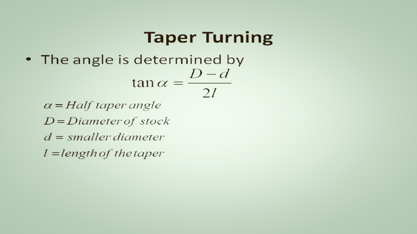 GATE FORMULA MECHANICAL Lathe & Shaper Formulas