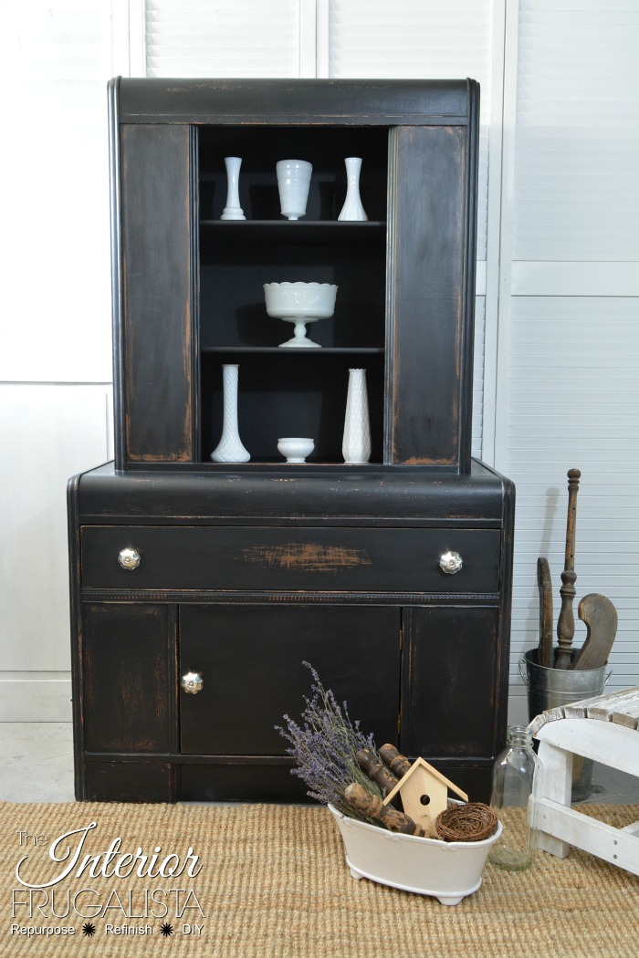 Black Painted Waterfall Hutch AFTER