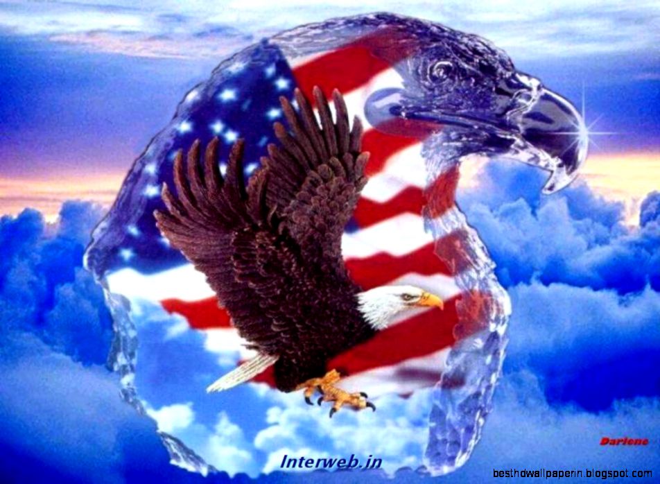 Bald Eagle American Flag