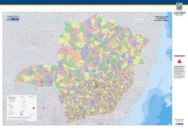 Mapa político de Minas Gerais - IBGE