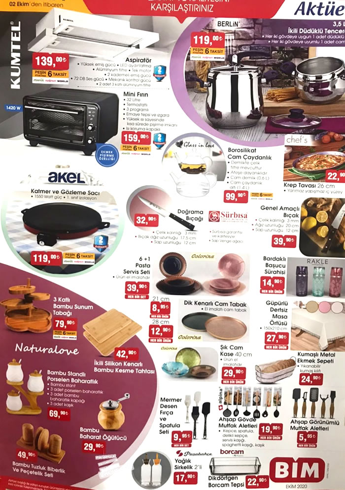2 Ekim Bim Market Aktüel Ürünleri ve İndirimleri Yeni