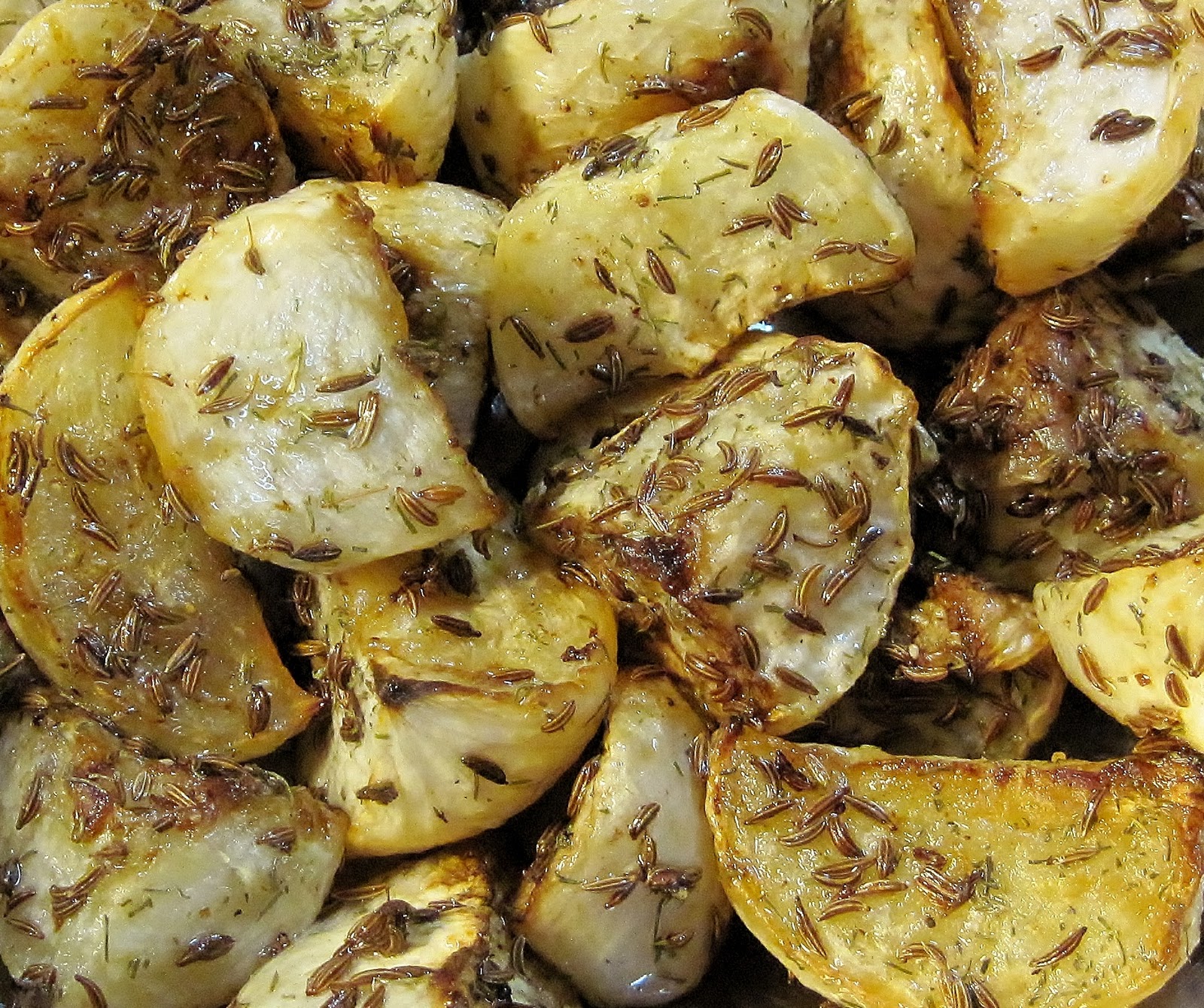 Carolina Sauce Company Roasted Turnips with Caraway & Dillweed