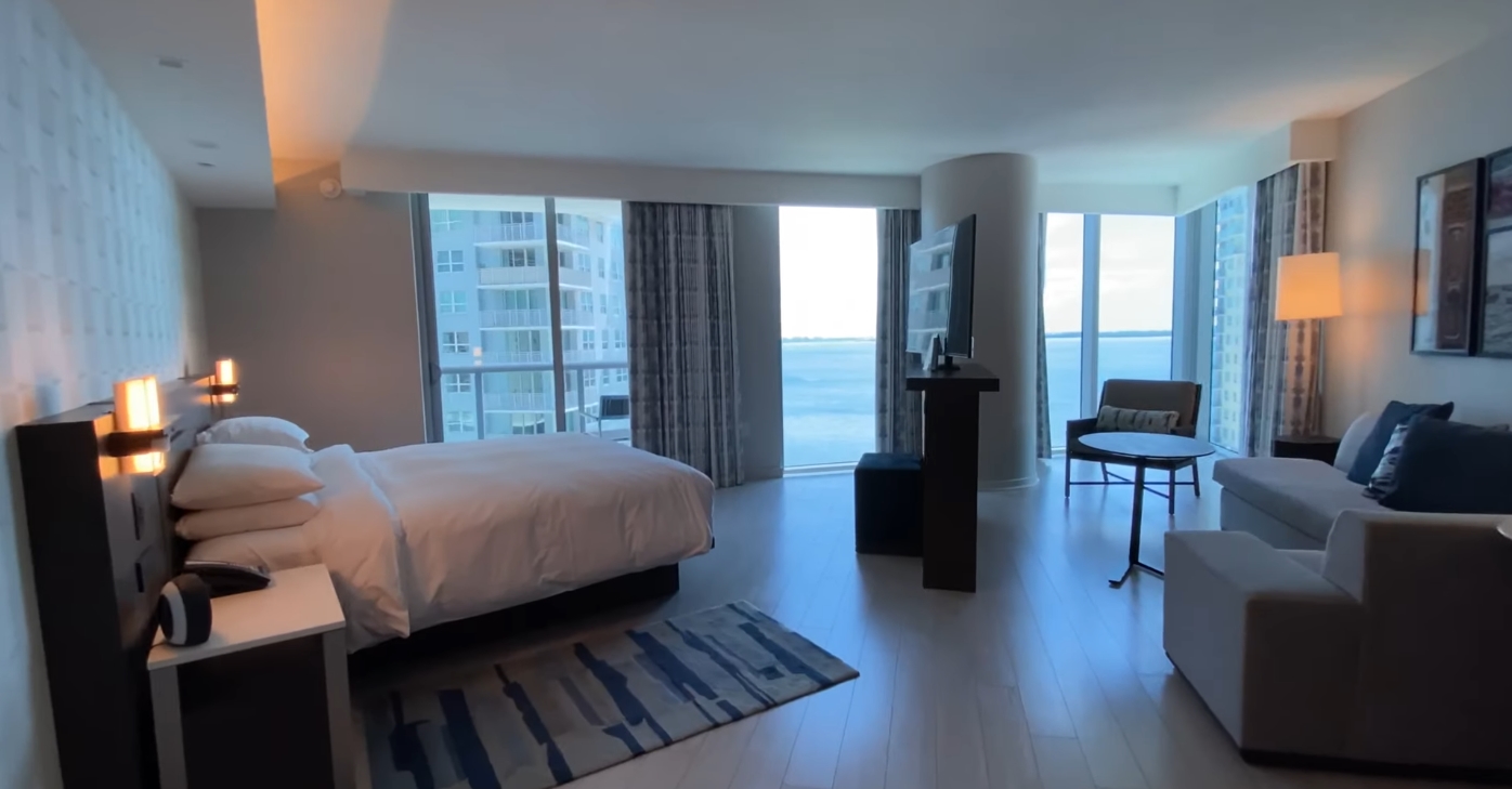 Hotel Interior Design Tour vs. Inside Hyatt Centric Brickell MIAMI Waterfront Hotel - 2020 4K!