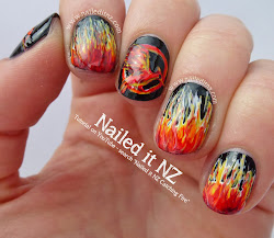 nail fire tutorial quotes nails catching designs finger hunger mockingjay fan easy nailed nz games cool