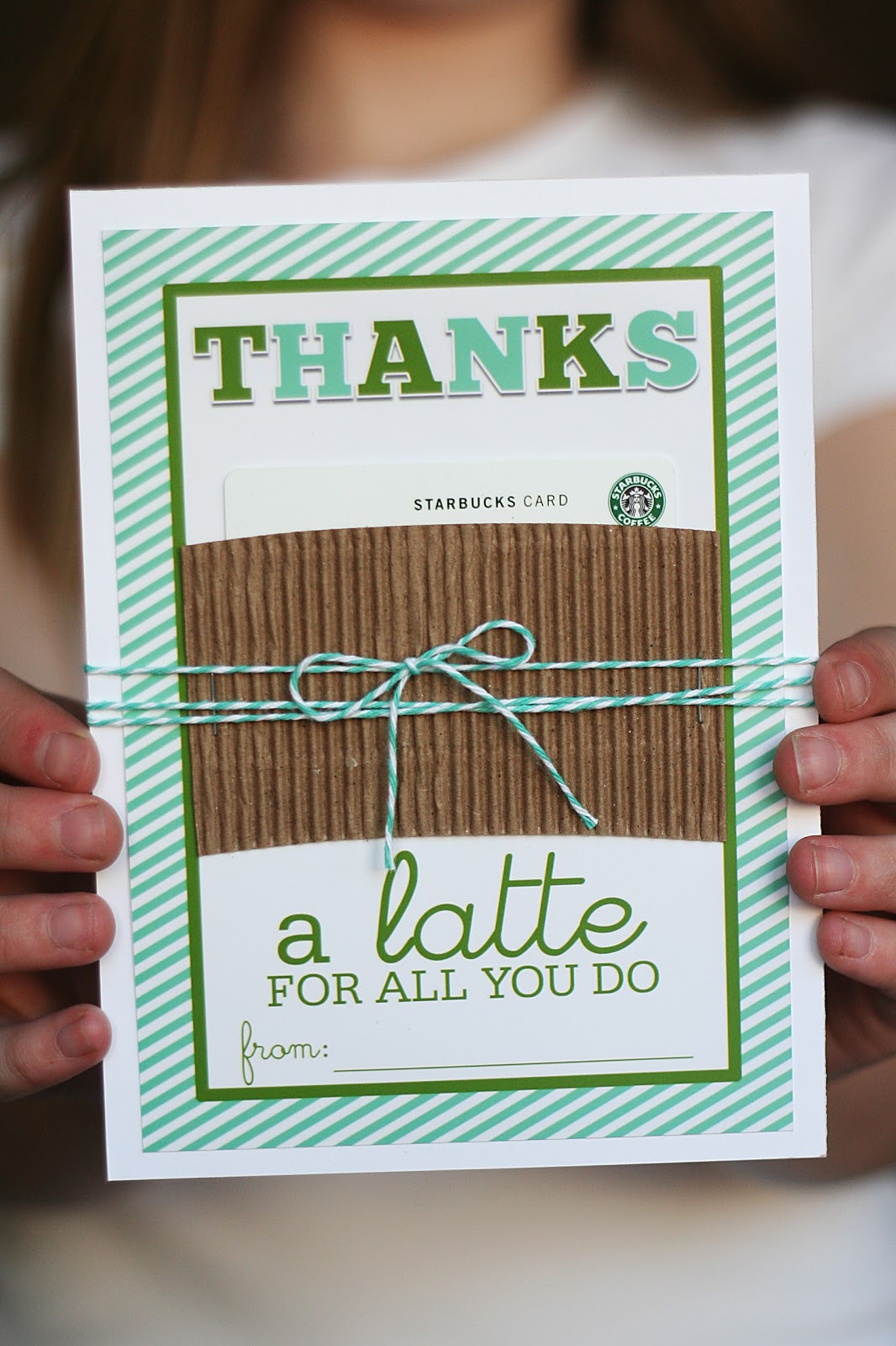 Printable Thanks A Latte Gift Card Holder Teacher Appreciation Skip 