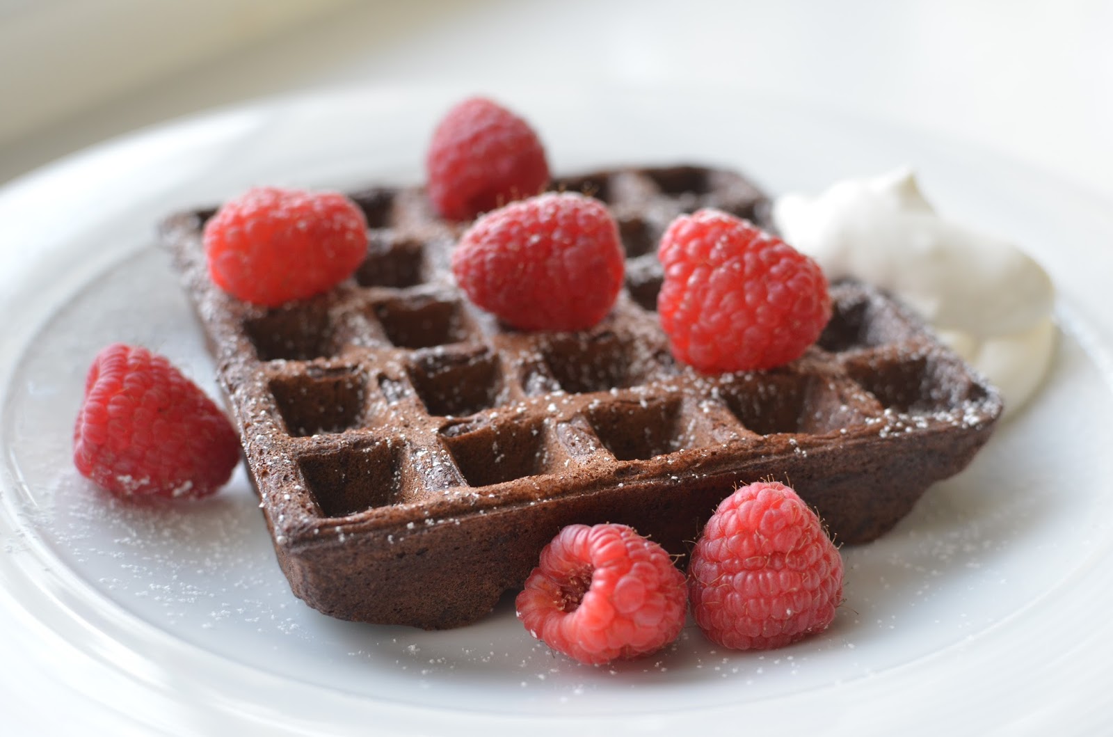 Playing with Flour Chocolate waffles