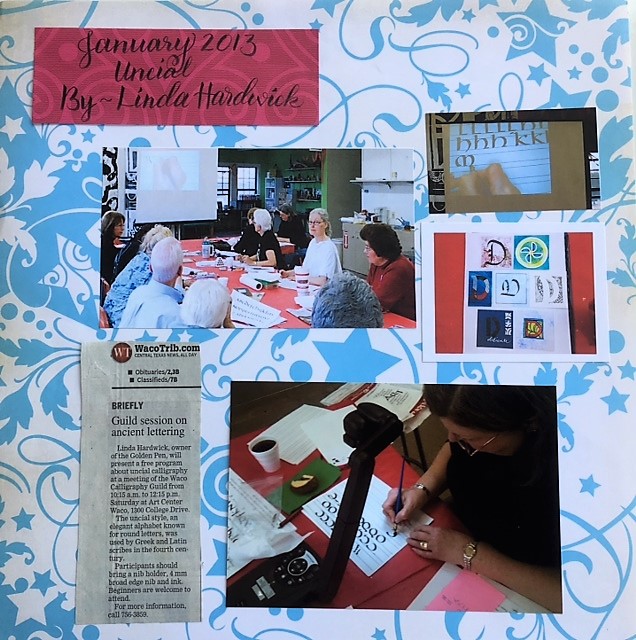 Waco Calligraphy Guild 2013 Scrapbook