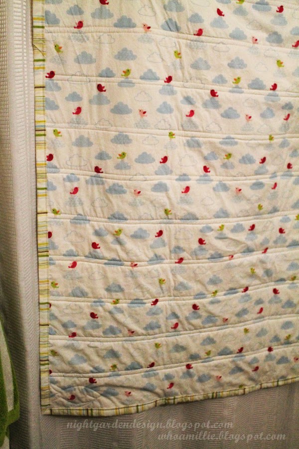 Night Garden Blog subway tile baby shower quilt