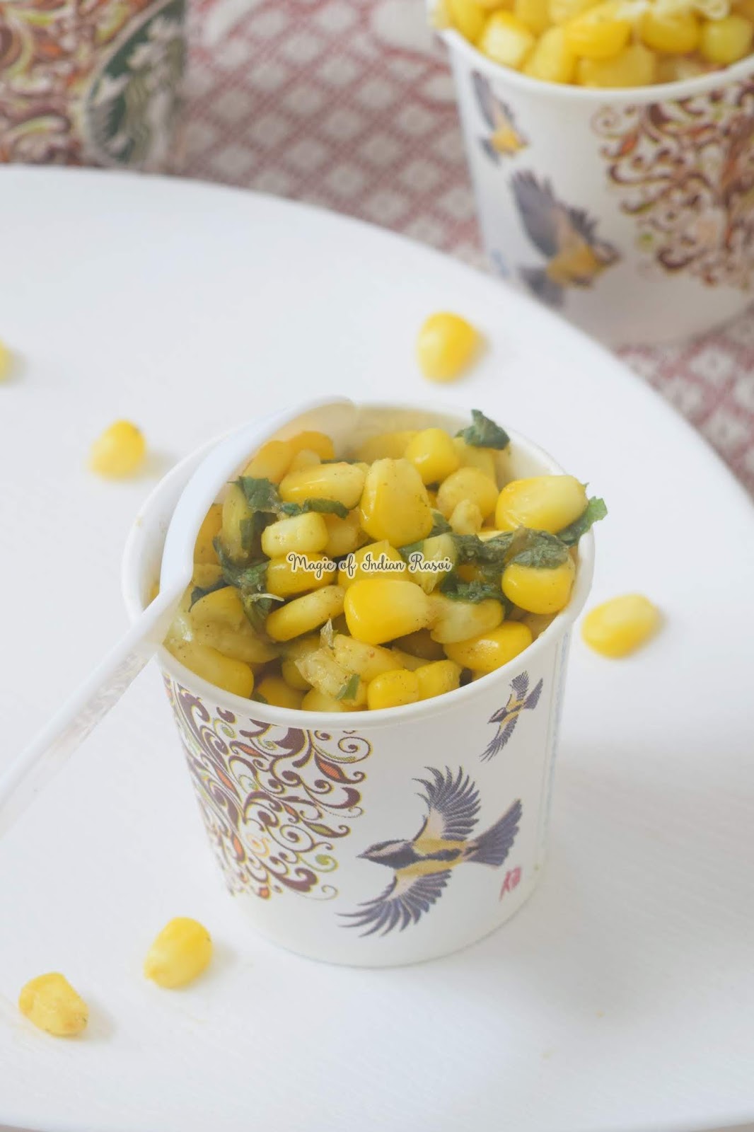 Corn in Cup - 3 flavours - Butter Masala, Minty Pani Puri, Cheese & Herbs - बटर कॉर्न, पानी पूरी कॉर्न और चीज़ हर्ब्स कॉर्न रेसिपी - Priya R Sweet - Magic of Indian Rasoi