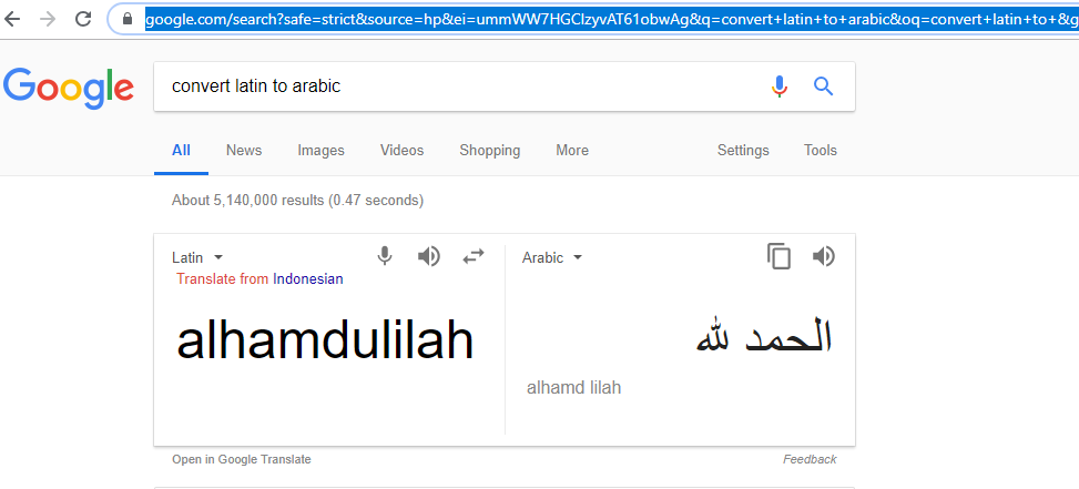 Translate bahasa arab ke bahasa melayu
