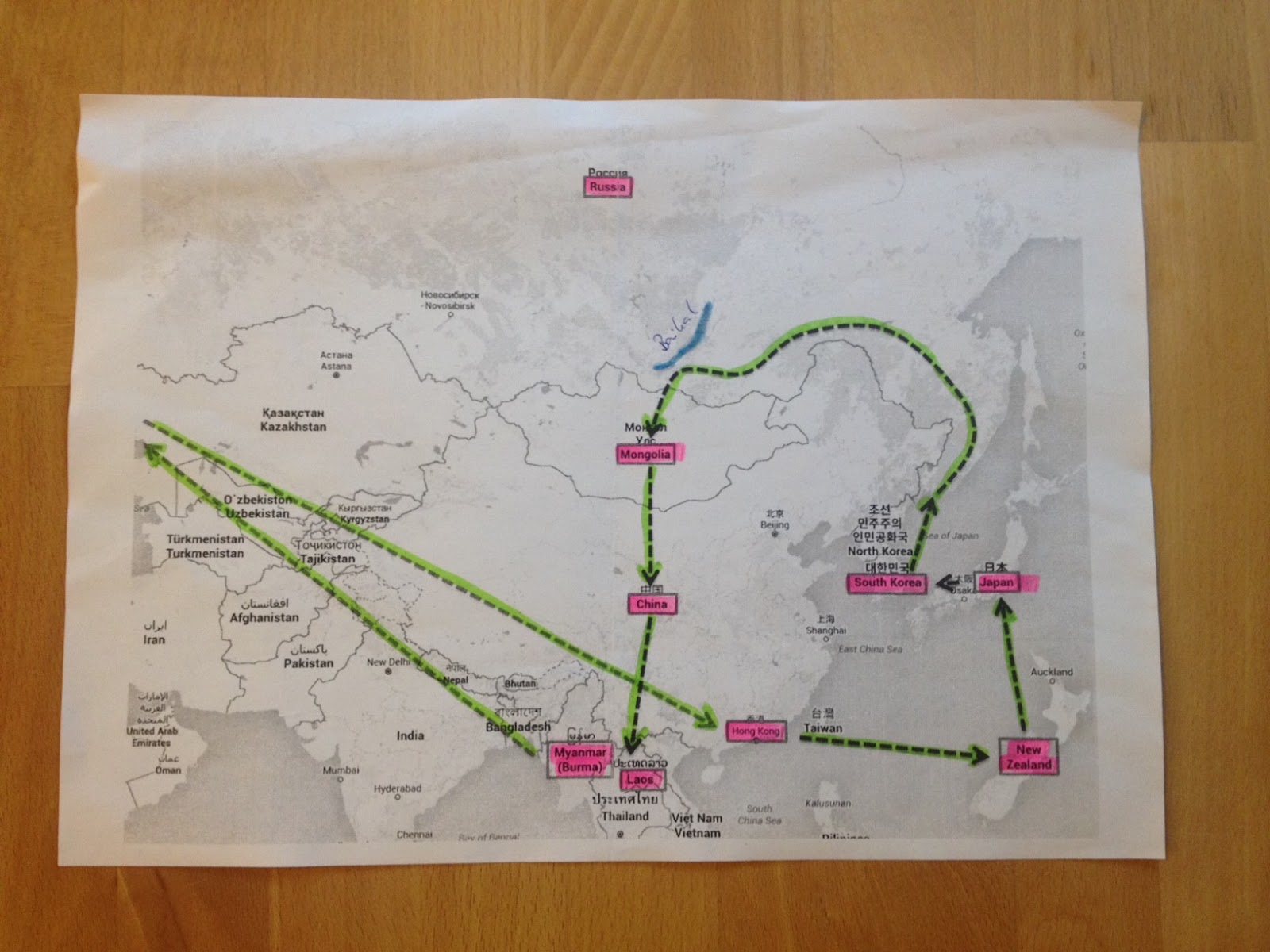 Los gehts!: ... Reiseroute im Überblick