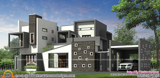 Luxurious contemporary style house plan