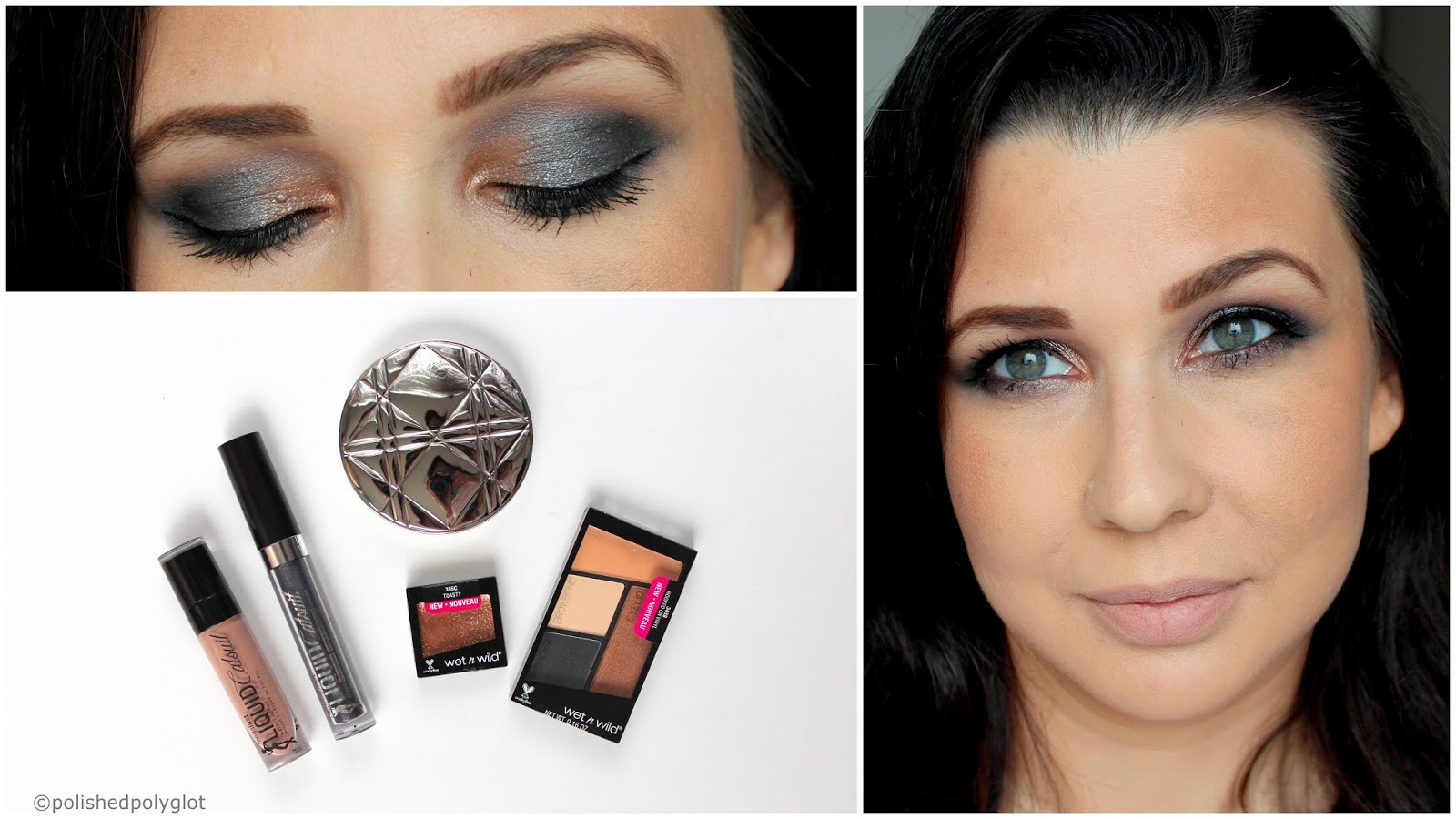 Make Up │ Easy Smokey Look in Anthracite and Gold Using Liquid