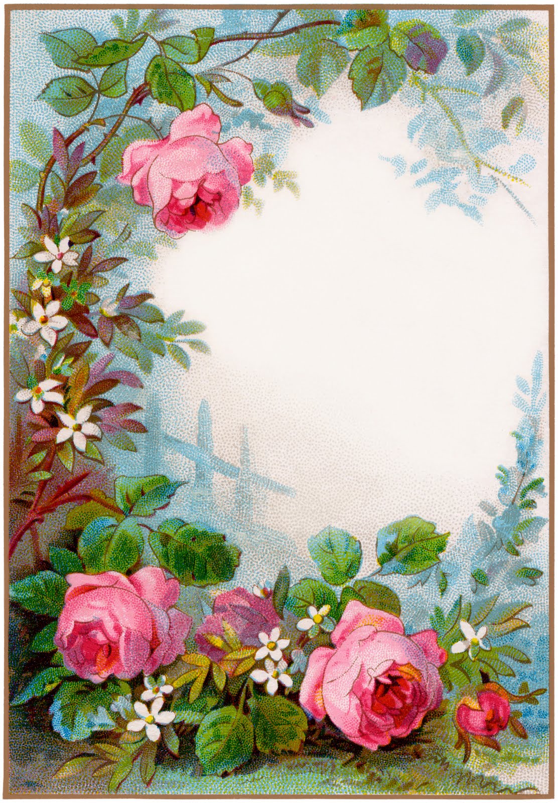 clip art rose border frame - photo #43