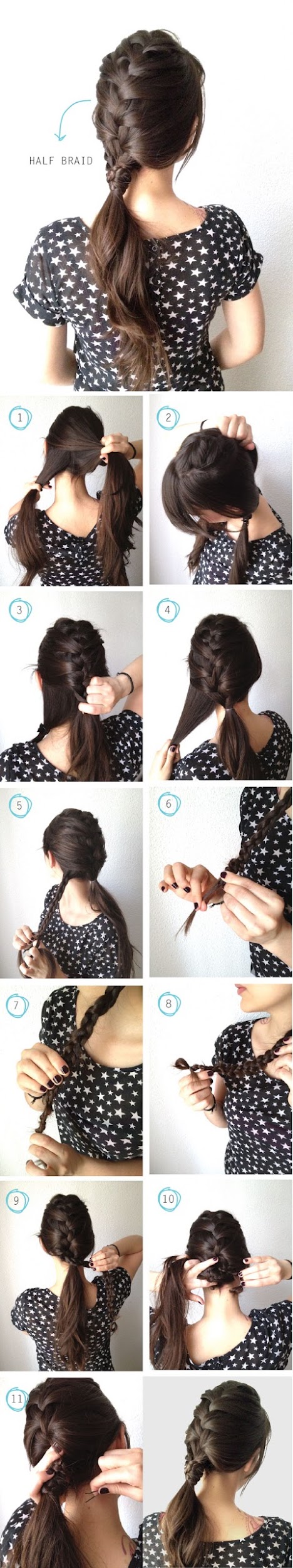 How to make half braid for your hair