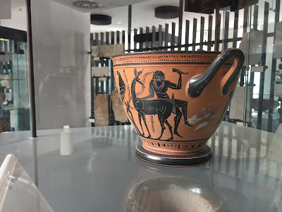 A 5th century BC vase depicting Silenus