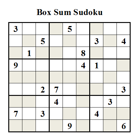 Box Sum Sudoku (Daily Sudoku League #18)