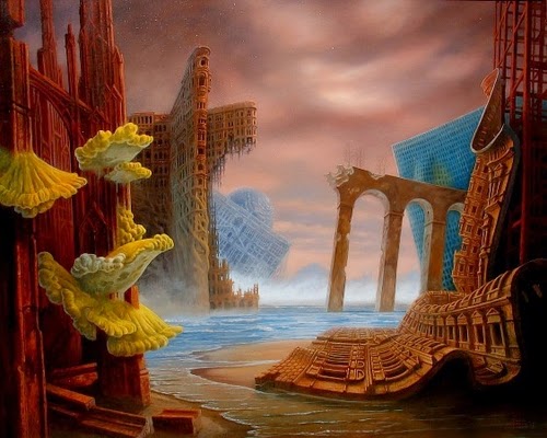 17-After-the-Flood-Marcin-Kołpanowicz-Painting-Architecture-in-Surreal-Worlds-www-designstack-co