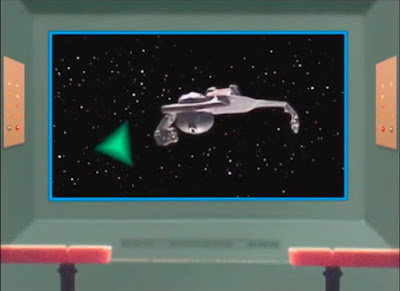 Efecto del disparo de la nave klingon realizado digitalmente.