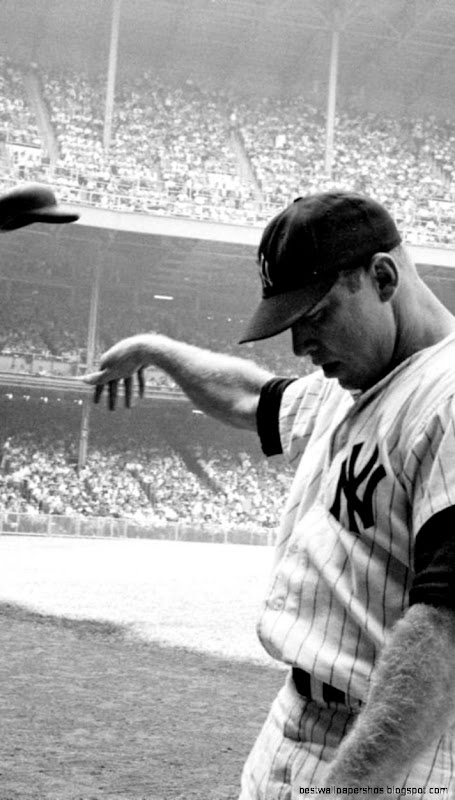 York yankees monochrome helmets mickey mantle caps wallpaper  30191