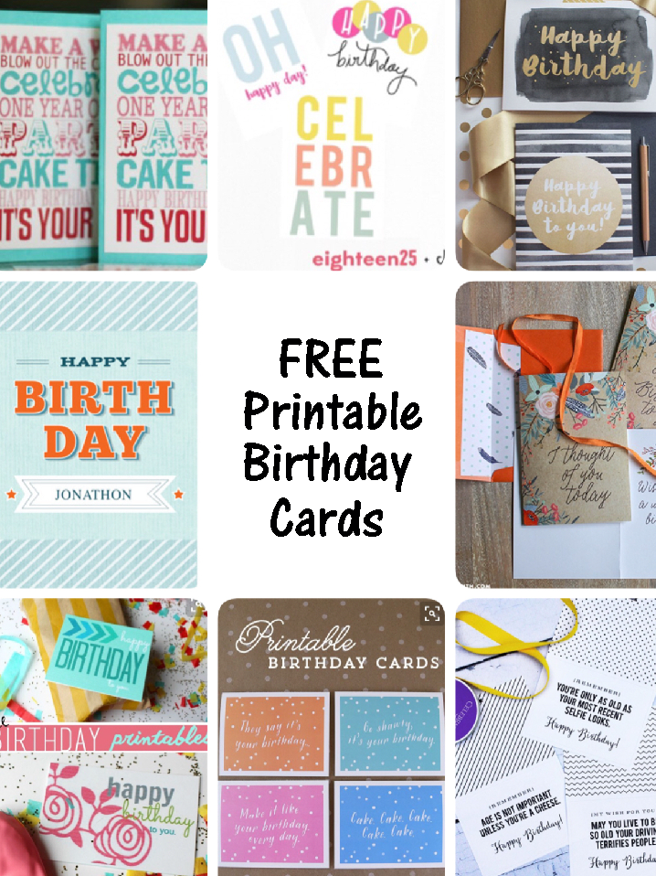 Musings of an Average Mom: Free Printable Birthday Cards