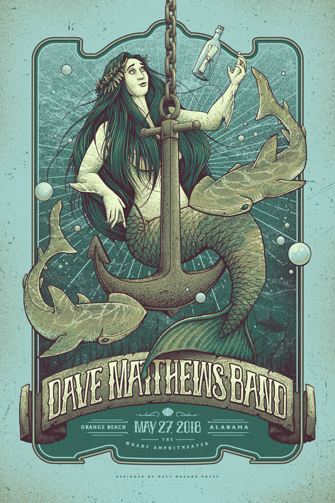INSIDE THE ROCK POSTER FRAME BLOG Half Hazard Press Dave Matthews Band