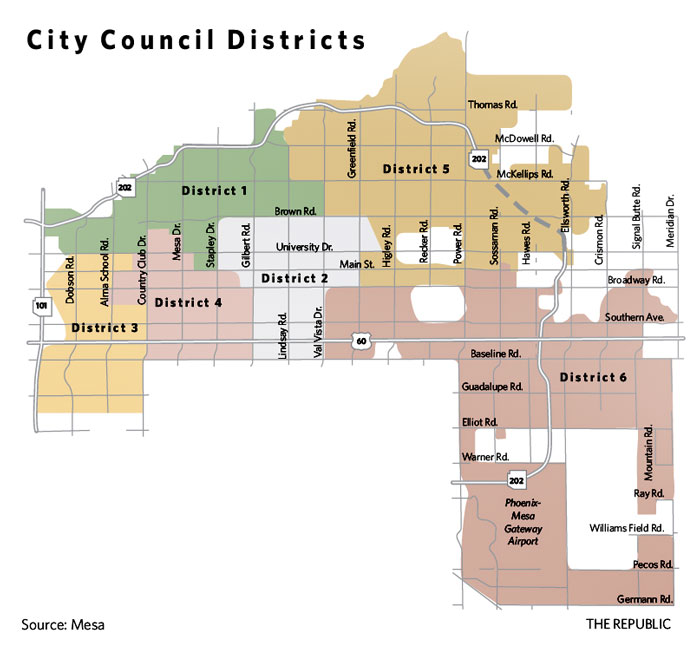City Of Mesa District Map
