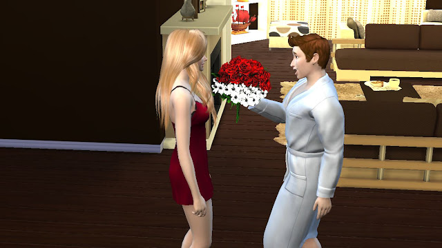 sims 4 valentine's day gift set custome content (cc) romantic rose bouqet