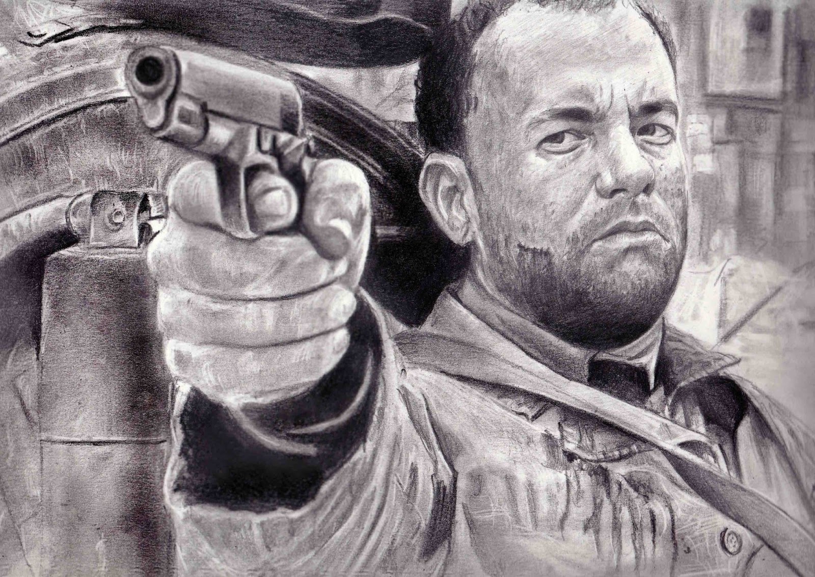 Karakalem Portre Resim Tom Hanks