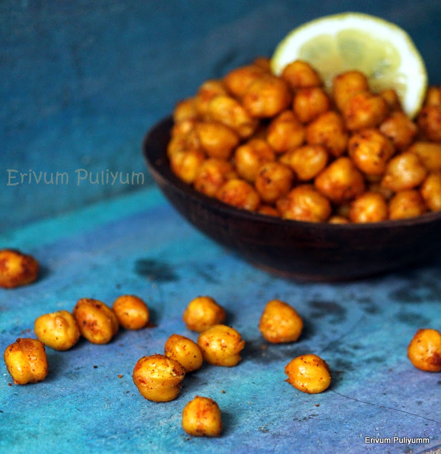 Erivum Puliyum: Crispy baked Chickpeas | Oven Roasted Chickpeas ...