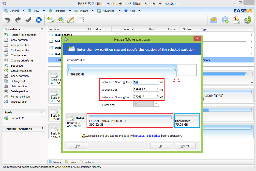 Easy partition. Easy partition