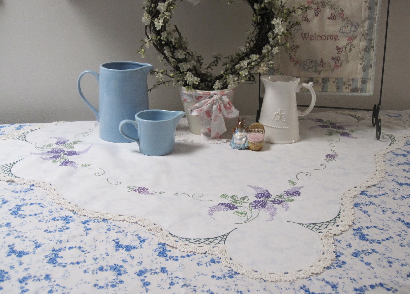 The House on the Side of the Hill The most beautiful tablecloth