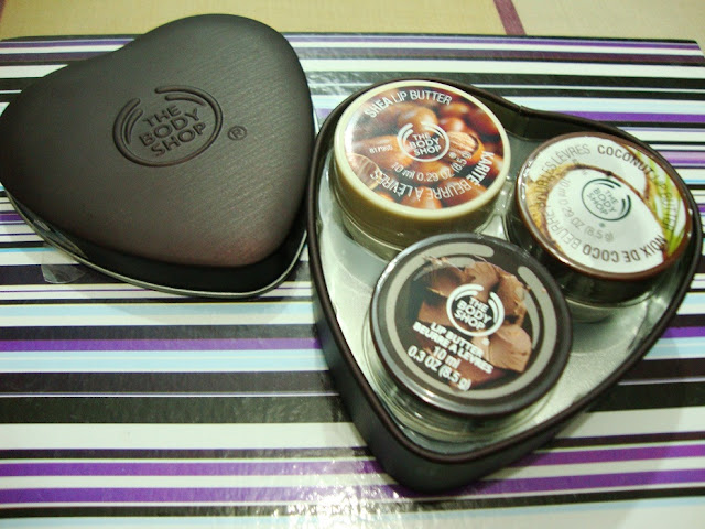 The Body Shop Chocolate & Nut Lip Butter Trio Gift Set