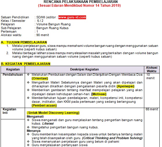 Materi matematika kelas 5 semester 1 kurikulum 2013 revisi 2020