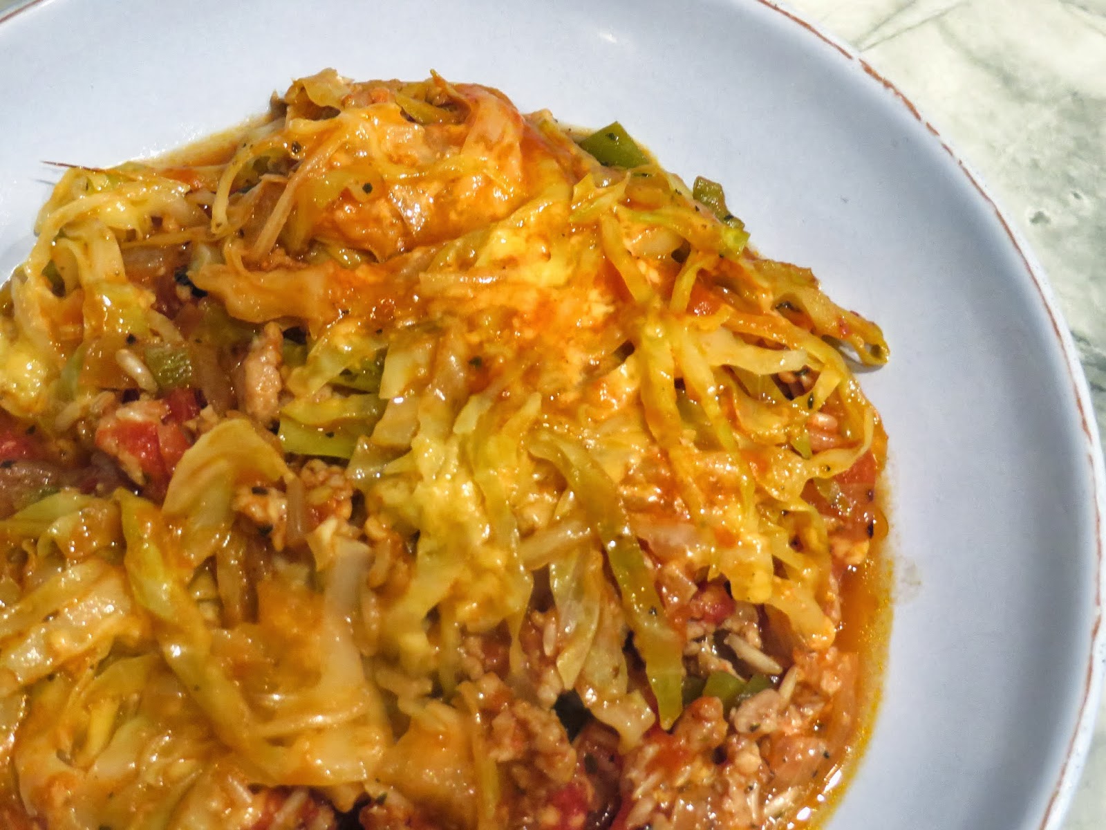 Cabbage Sausage Rice Casserole
