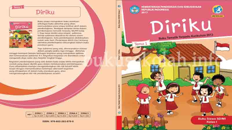 Buku Siswa Kelas 1 SD Tema 1 Diriku Semester 1 K13 Revisi 2017 GuruSD.id