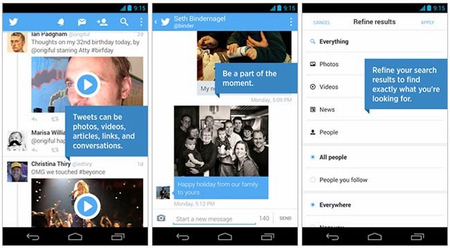 Twitter 5.0 για iOS και Android με νέα εμφάνιση και φωτογραφίες στα DMs