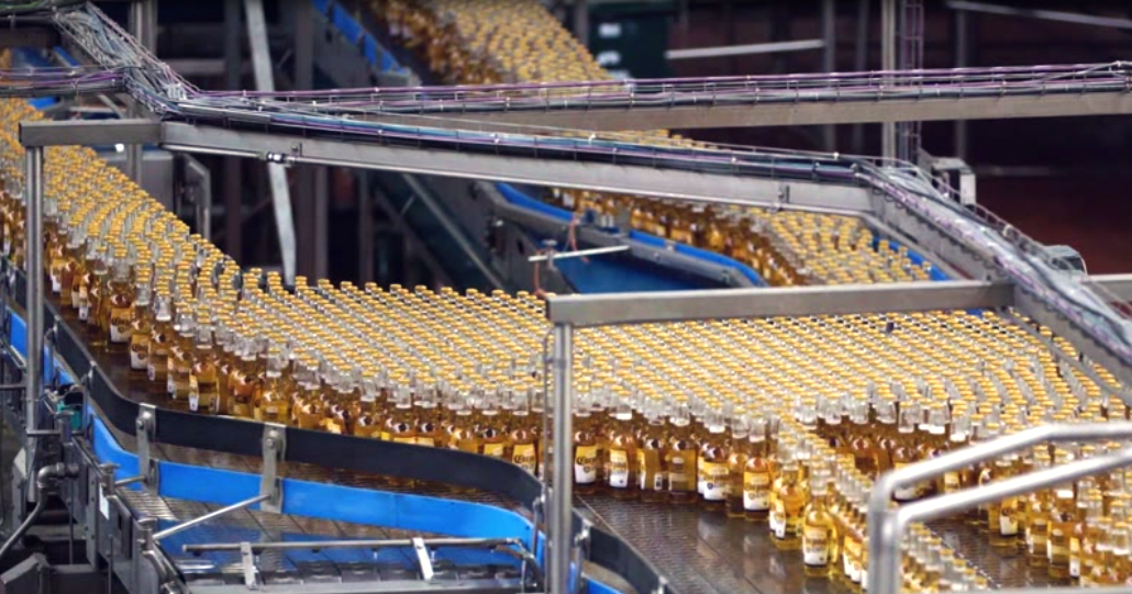 Automatic production at the World's Largest Brewery famous brands and products