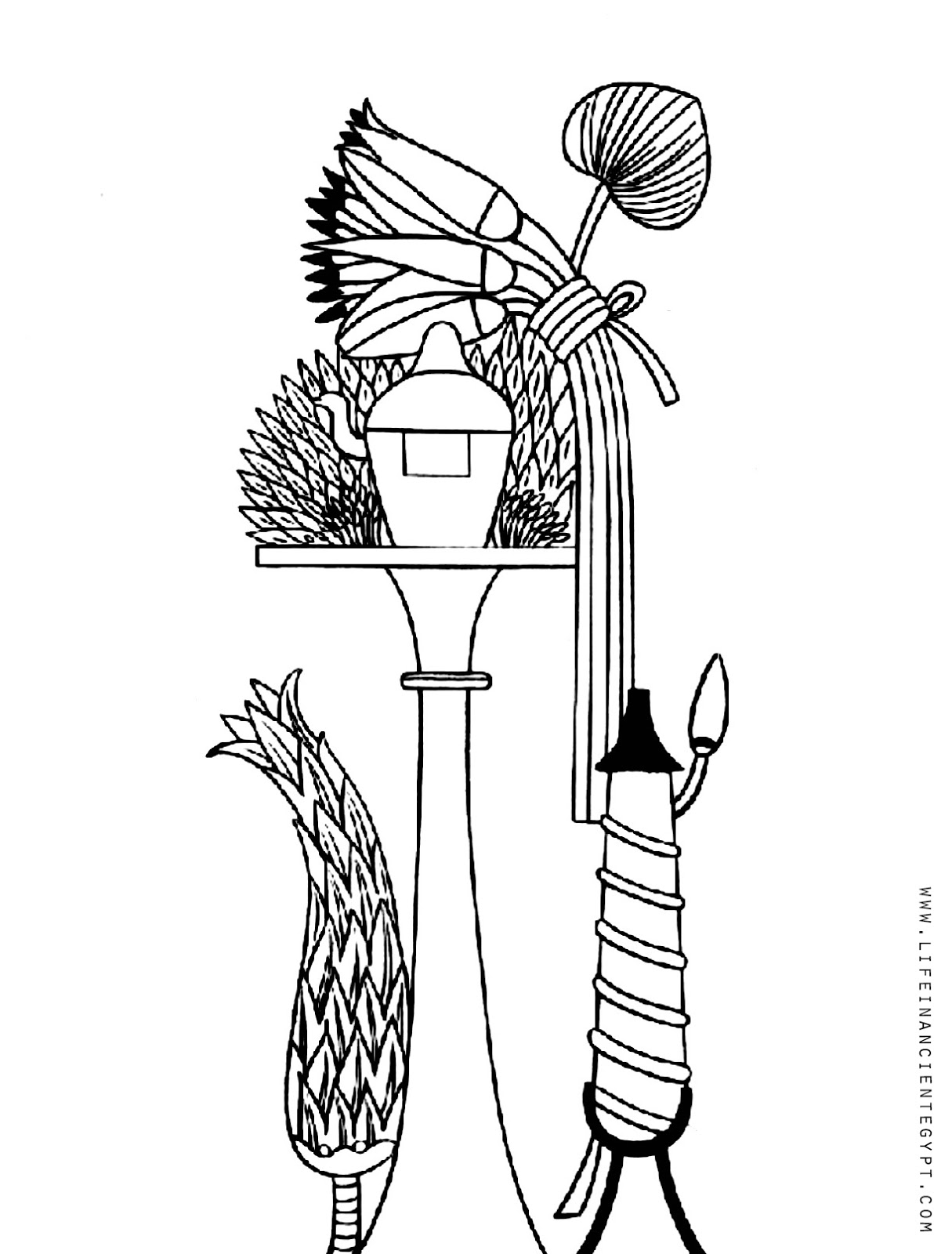 Free Printable Ancient Egyptian Adult Coloring Page From