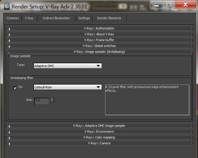 Materials settings. Materials settings