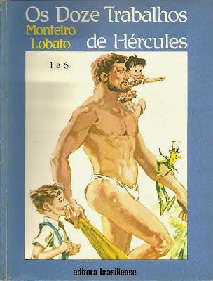 os doze trabalhos de hércules - monteiro lobato - editora brasiliense - sítio do picapau amarelo - manoel victor filho - jacob levitinas - década de 1990 - década de 2000 - capa de livro - bookcover
