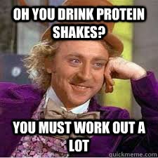protein shake funny
