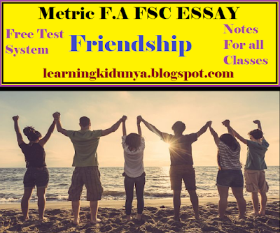 friendship essay by learning ki dunya