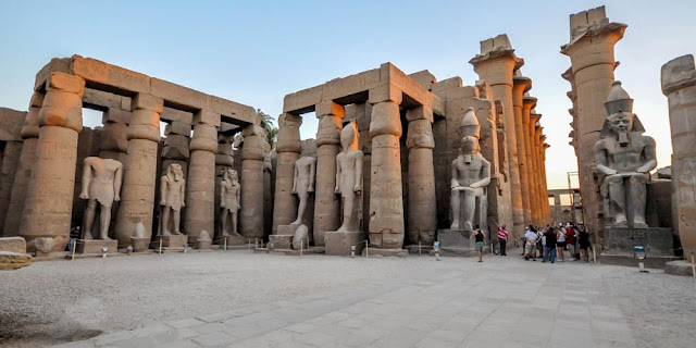The Courtyard of Luxor Temple - Tourism in Luxor - www.tripsinegypt.com