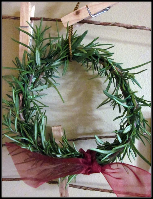 Rosemary wreaths from the garden