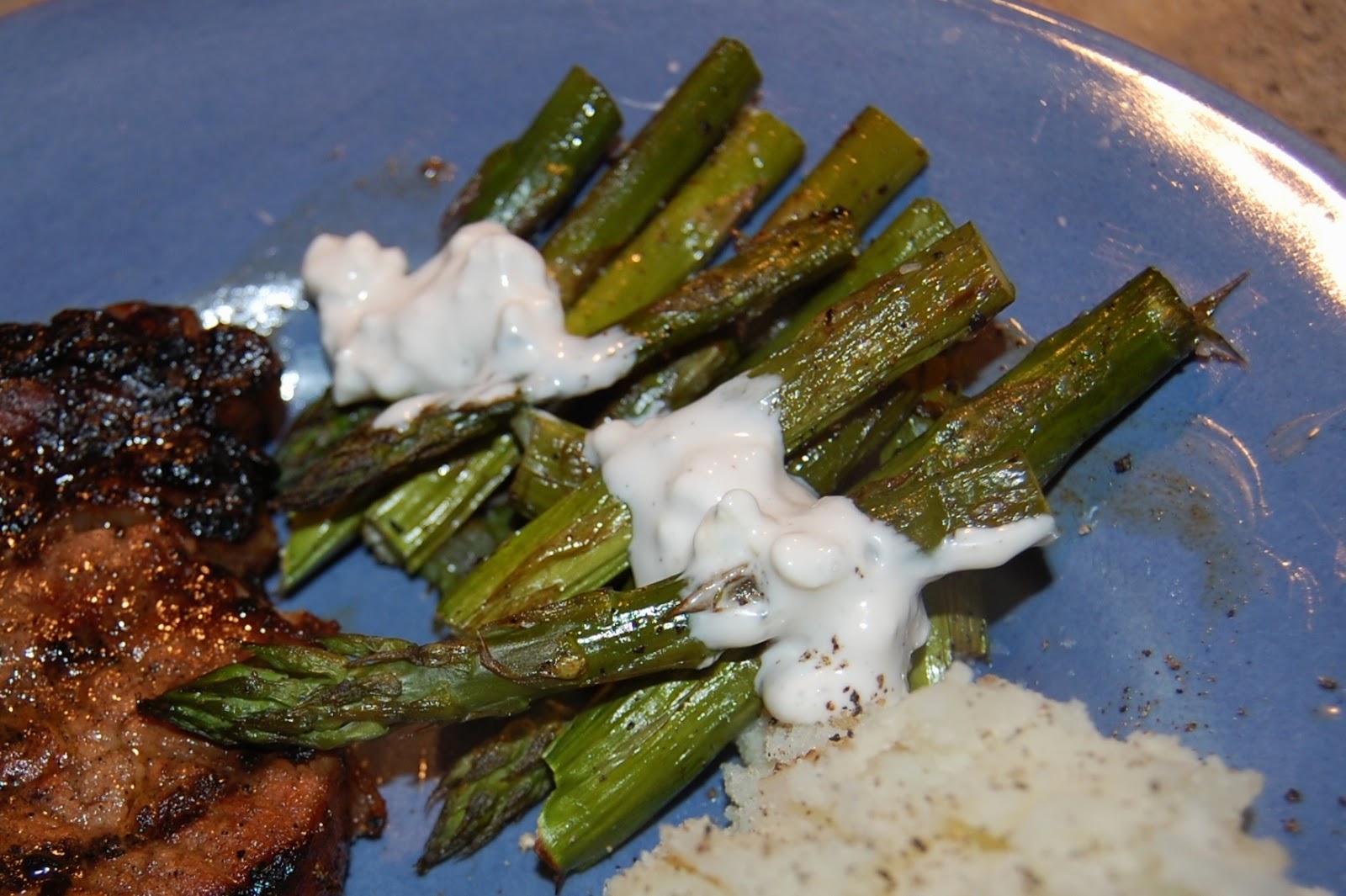 Asparagus with Blue Cheese Sauce
