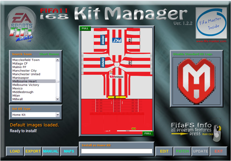 FIFA 11 PATCH KIT MANAGER 11 Manage your kit!