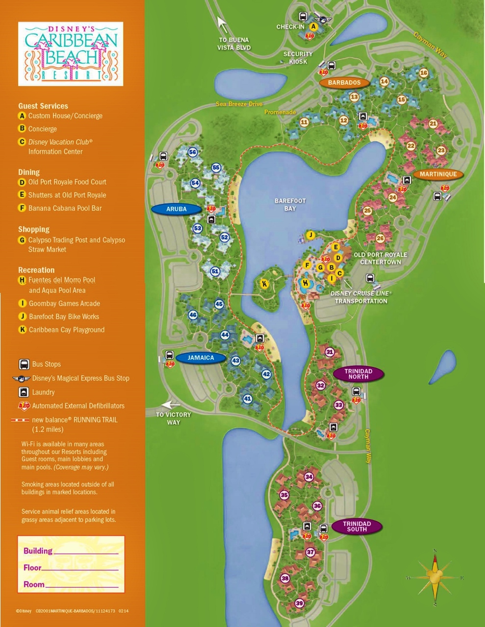 Main Street Memories Disney 39 s - Disneys Caribbean Beach Resort Map